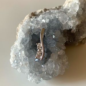 14K White Gold Diamond Pendant